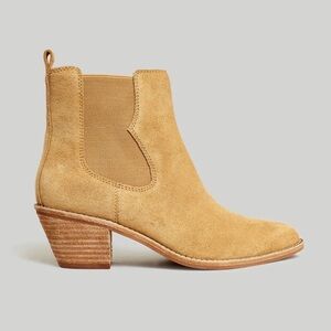 Madewell The Watkin Tan Suede Ankle Boots | 6